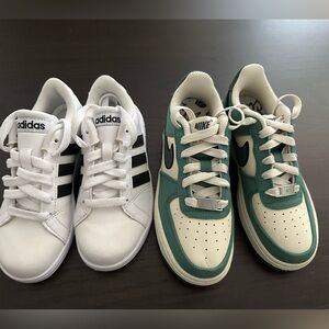 Kids Nike Air Force and kids adidas for the price of one
